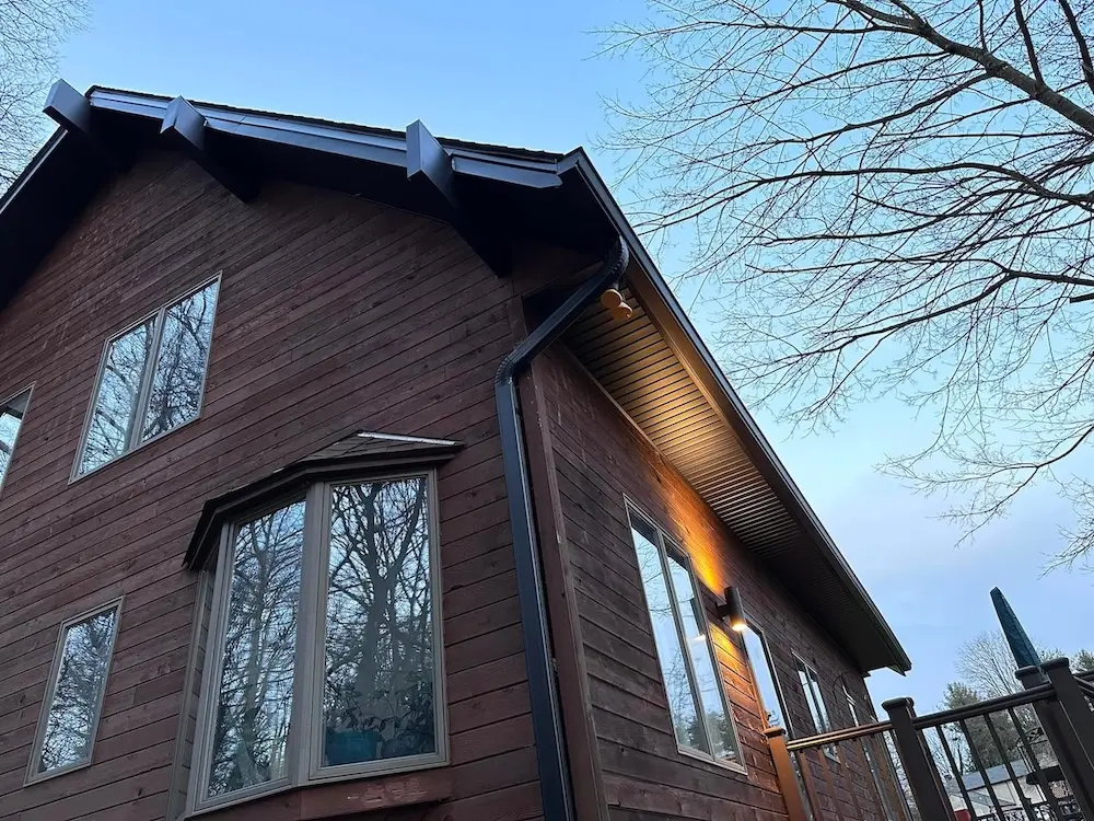 replaced the gutters and soffit on this house