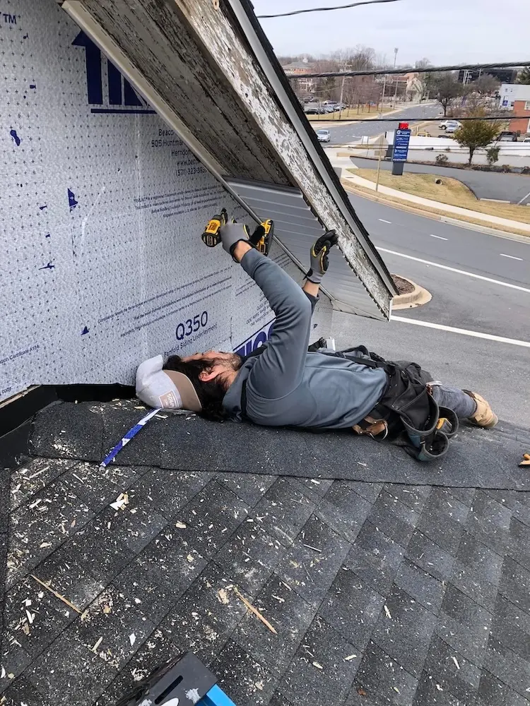 High Performance Construction during a roofing and siding project